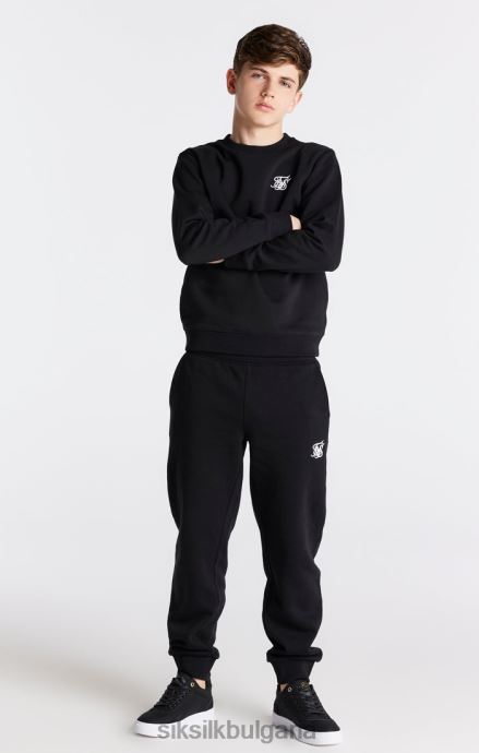 облекло SikSilk черен суичър от първа необходимост момчета 486F8291