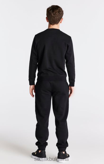 облекло SikSilk черен суичър от първа необходимост момчета 486F8291