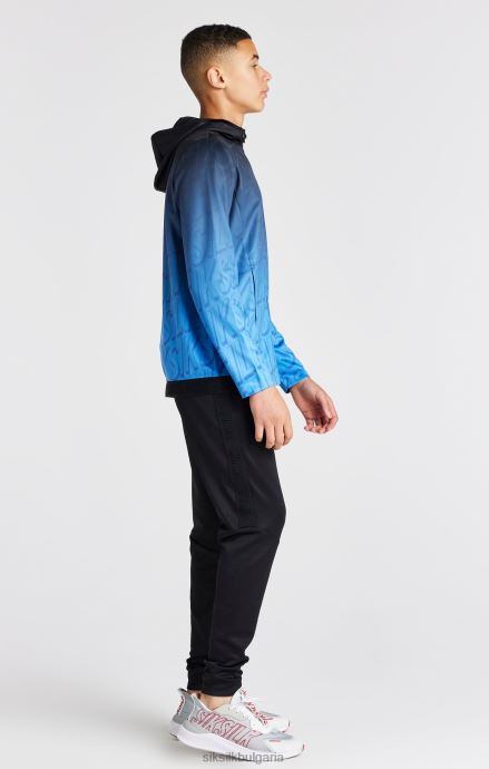 облекло SikSilk син качулка с избледняващ цип момчета 486F8293