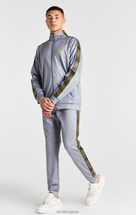 облекло SikSilk сива залепена фуния с цип момчета 486F8295