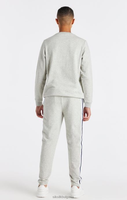 облекло SikSilk сив суитшърт Marl Varsity crew момчета 486F8296