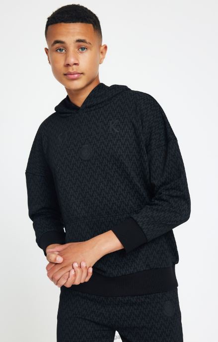 облекло SikSilk x огромна качулка с черен принт на messi момчета 486F8288