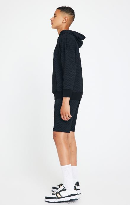 облекло SikSilk x огромна качулка с черен принт на messi момчета 486F8288