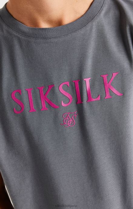 облекло SikSilk сива маркова тениска момчета 486F8280