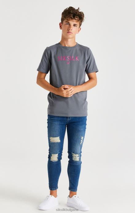 облекло SikSilk сива маркова тениска момчета 486F8280