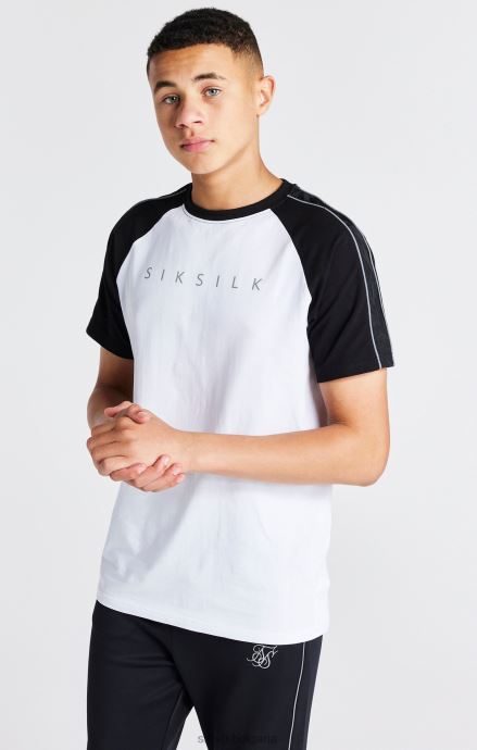 облекло SikSilk бяла реглан тениска момчета 486F8284