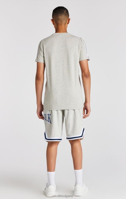облекло SikSilk сива университетска тениска marl момчета 486F8283
