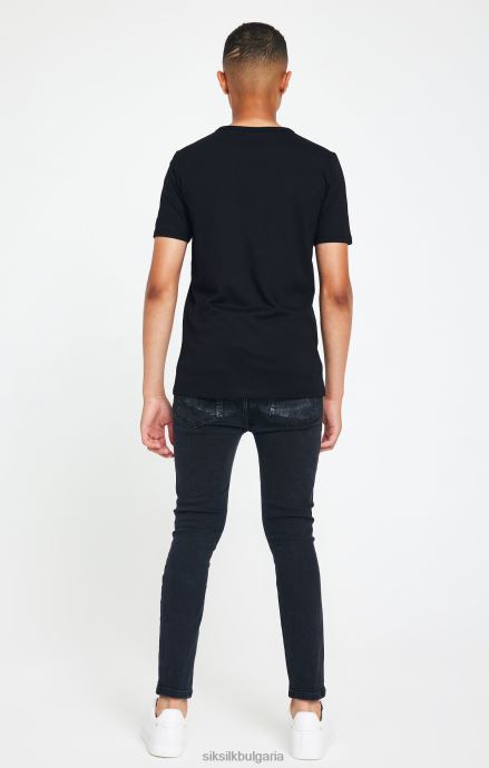 облекло SikSilk x тениска с черно лого на меси момчета 486F8279