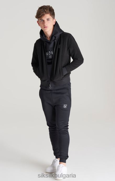 облекло SikSilk черен метален бомбардировач с лого момчета 486F8301