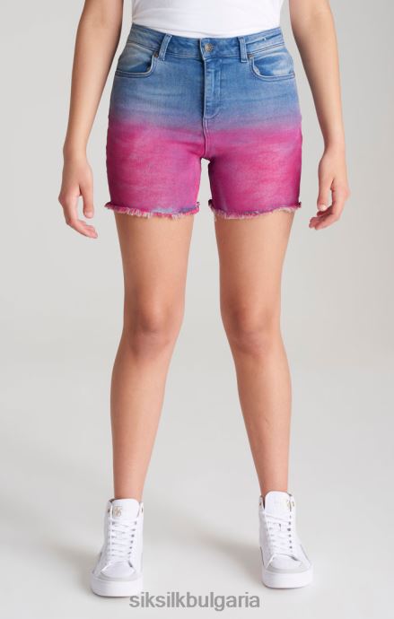 облекло SikSilk къси дънкови панталони със син цвят момичета 486F8356