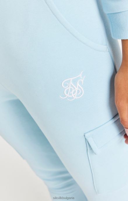 облекло SikSilk лепен карго панталон - син момичета 486F8352