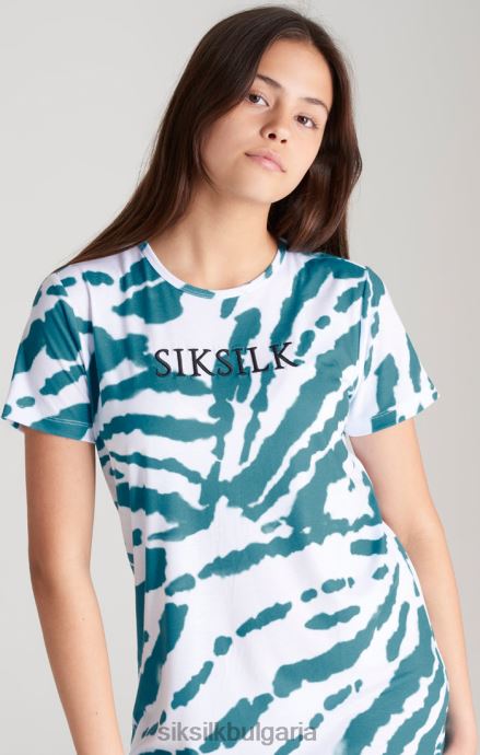 облекло SikSilk тениска с бяла вратовръзка момичета 486F8343