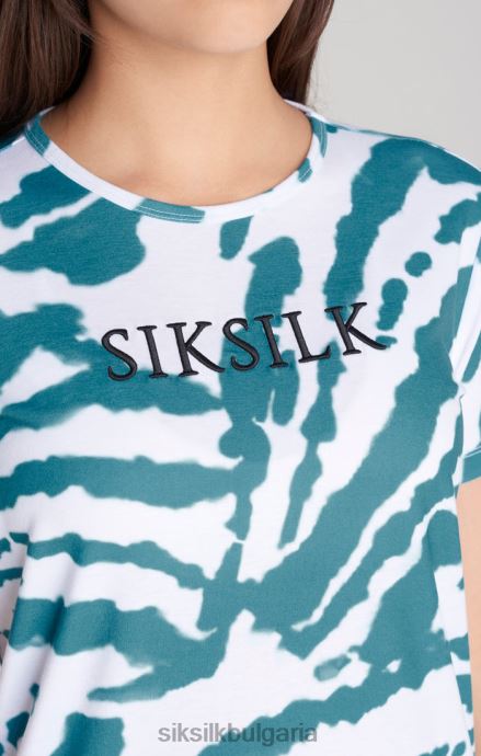 облекло SikSilk тениска с бяла вратовръзка момичета 486F8343