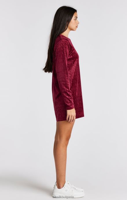 облекло SikSilk розова велурена тениска с дълъг ръкав момичета 486F8345