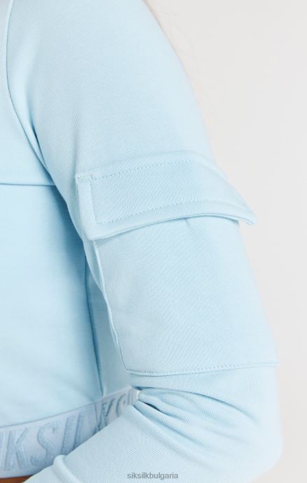 облекло SikSilk залепена качулка за багажник - синя момичета 486F8328