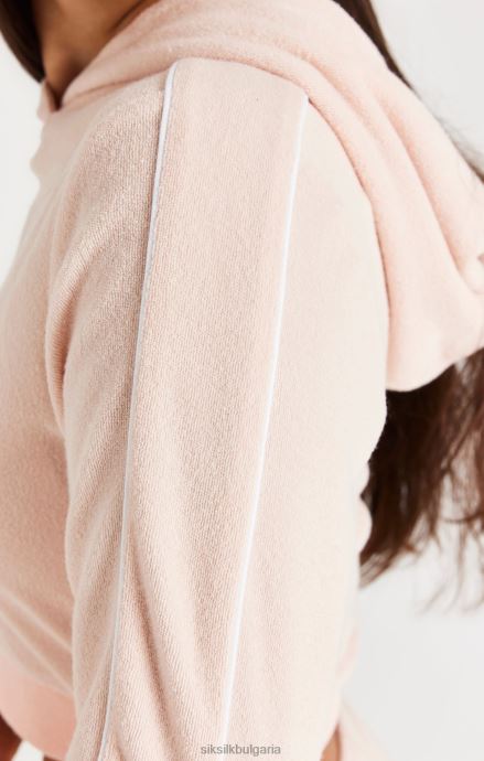 облекло SikSilk характерна хавлиена качулка - розова момичета 486F8334