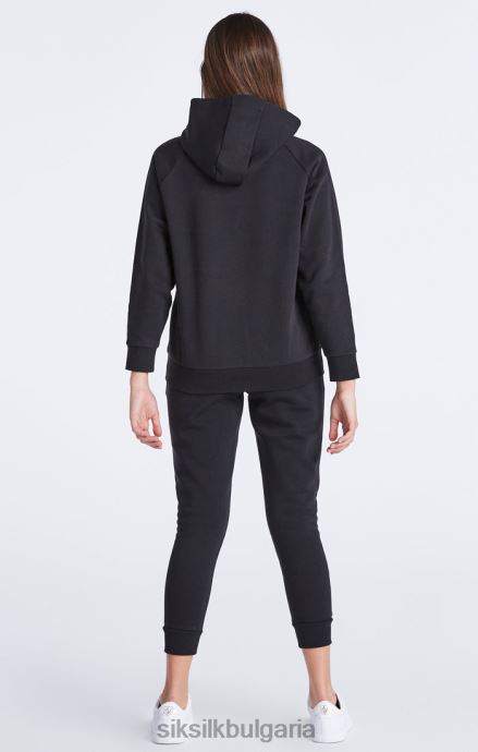 облекло SikSilk черна суичър с качулка през главата момичета 486F8335