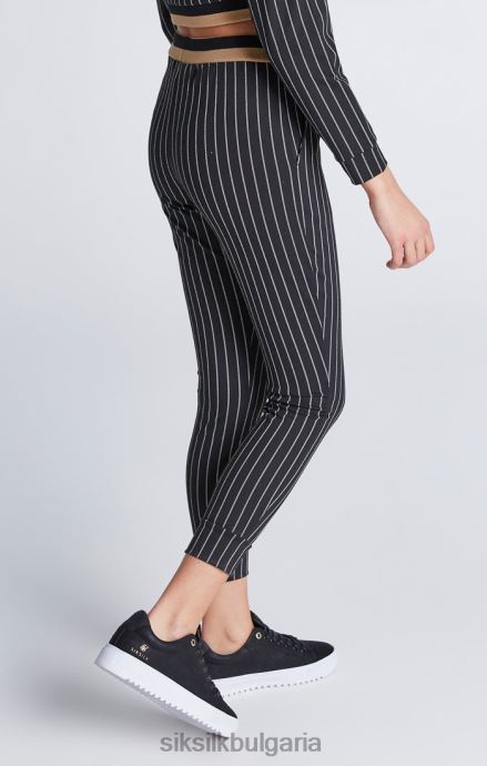 облекло SikSilk съкратен суичър с черна бейзболна ивица момичета 486F8337