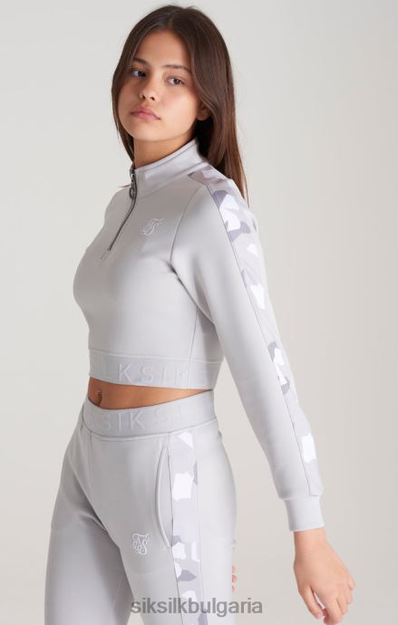 облекло SikSilk сив камуфлажен панелен горнище момичета 486F8338