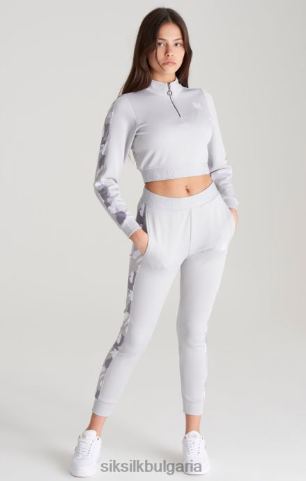 облекло SikSilk сив камуфлажен панелен горнище момичета 486F8338