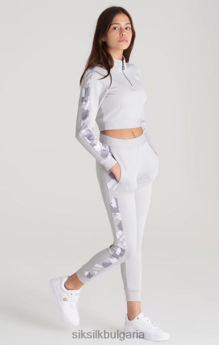 облекло SikSilk сив камуфлажен панелен горнище момичета 486F8338