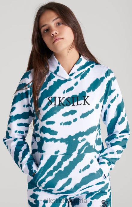 облекло SikSilk качулка с бяла вратовръзка момичета 486F8339