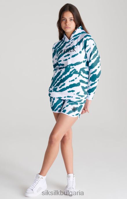 облекло SikSilk качулка с бяла вратовръзка момичета 486F8339