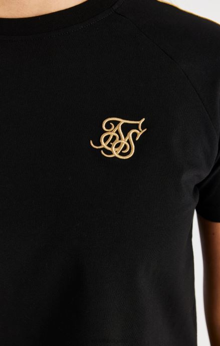 облекло SikSilk тениска реглан с метална лента - черна момичета 486F8316