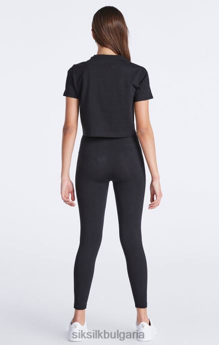 облекло SikSilk черна тениска от първа необходимост момичета 486F8320