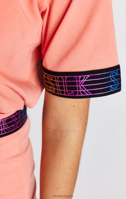 облекло SikSilk кратка тениска с коралово тиксо момичета 486F8326