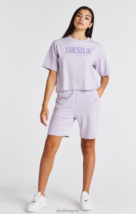 облекло SikSilk лилава тениска с лого на университета момичета 486F8327