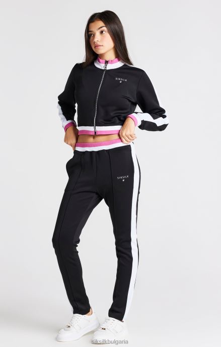 облекло SikSilk черно ретро яке момичета 486F8341