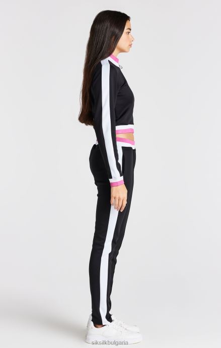 облекло SikSilk черно ретро яке момичета 486F8341